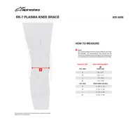 Image: Product/Part name Size Chart