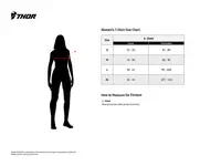 Image: Product/Part name Size Chart
