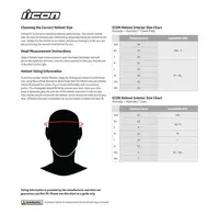 Image: Product/Part name Size Chart