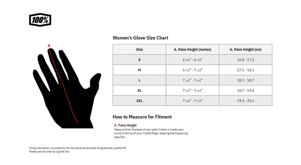 Image: Product/Part name Size Chart