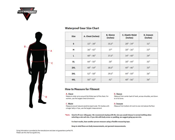 Image: Product/Part name Size Chart