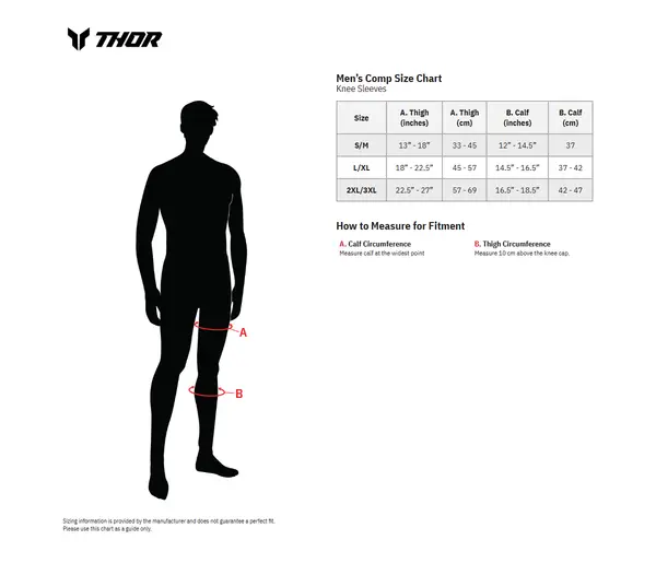 Image: Product/Part name Size Chart
