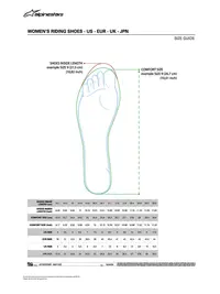 Image: Product/Part name Size Chart