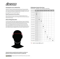 Image: Product/Part name Size Chart