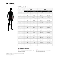 Image: Product/Part name Size Chart