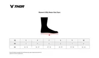 Image: Product/Part name Size Chart