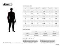 Image: Product/Part name Size Chart