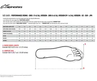 Image: Product/Part name Size Chart